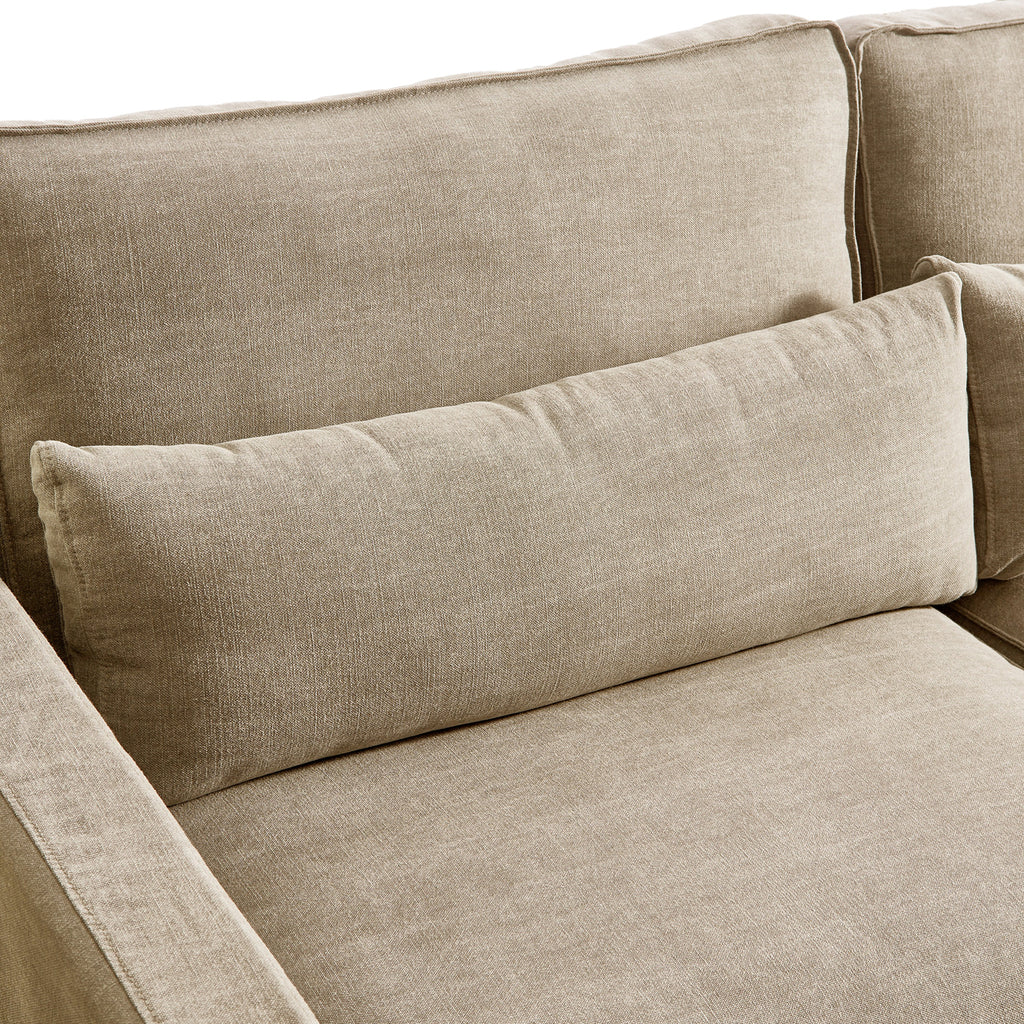 Rivièra Maison Brompton Cross Hoekbank Right,washed cotton,natural