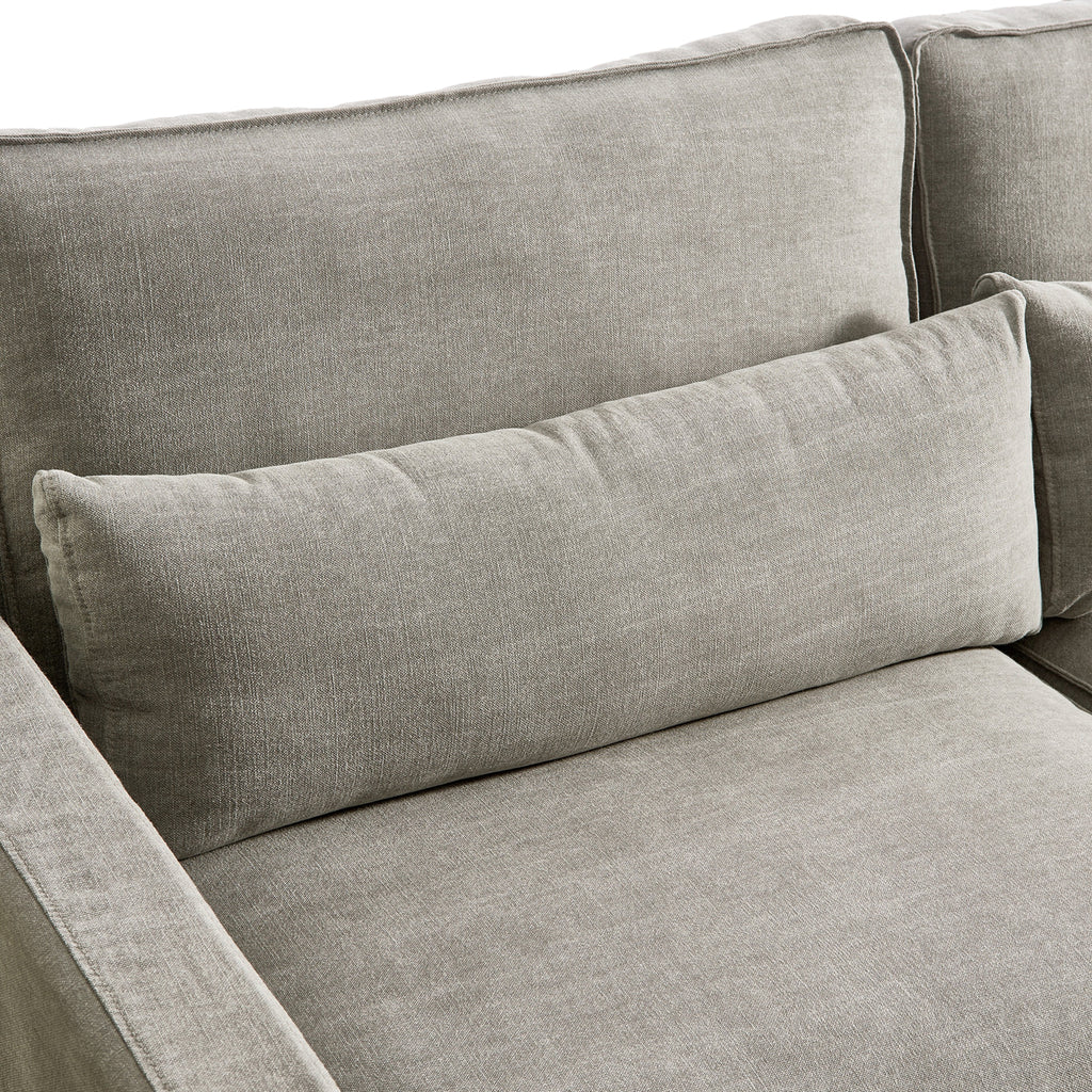 Rivièra Maison Brompton Cross Hoekbank Right,washed cotton,stone