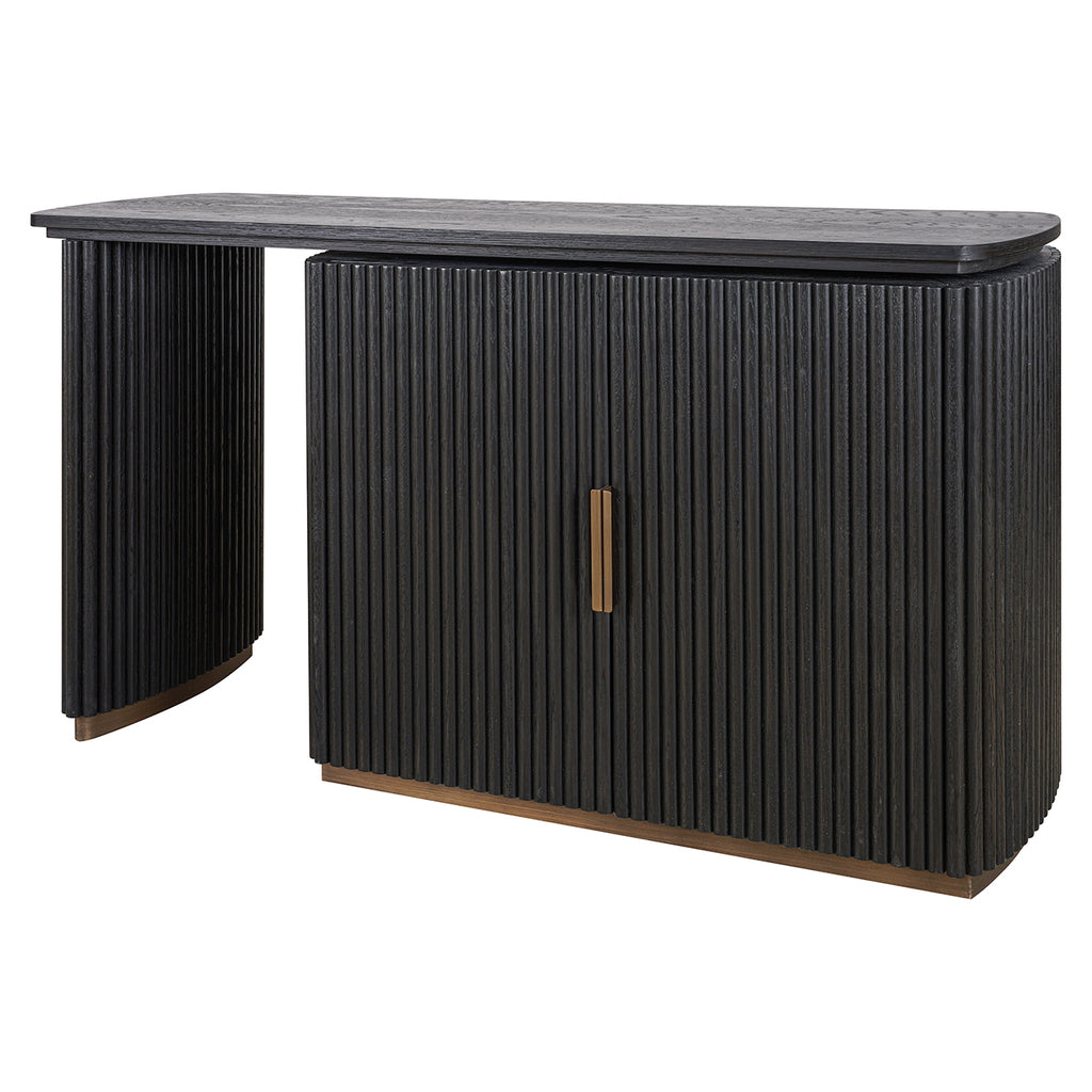 Cambon 2-door desk (Dark coffee)