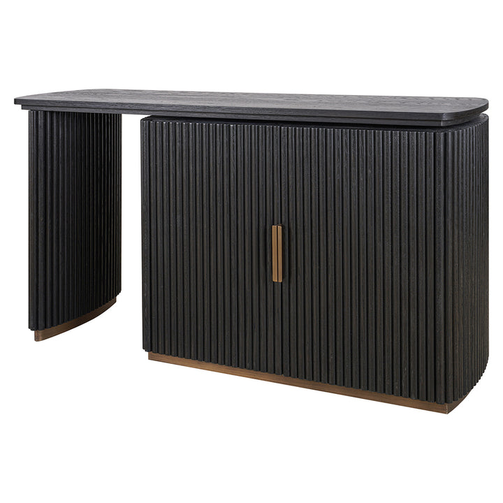 Cambon 2-door desk (Dark coffee)
