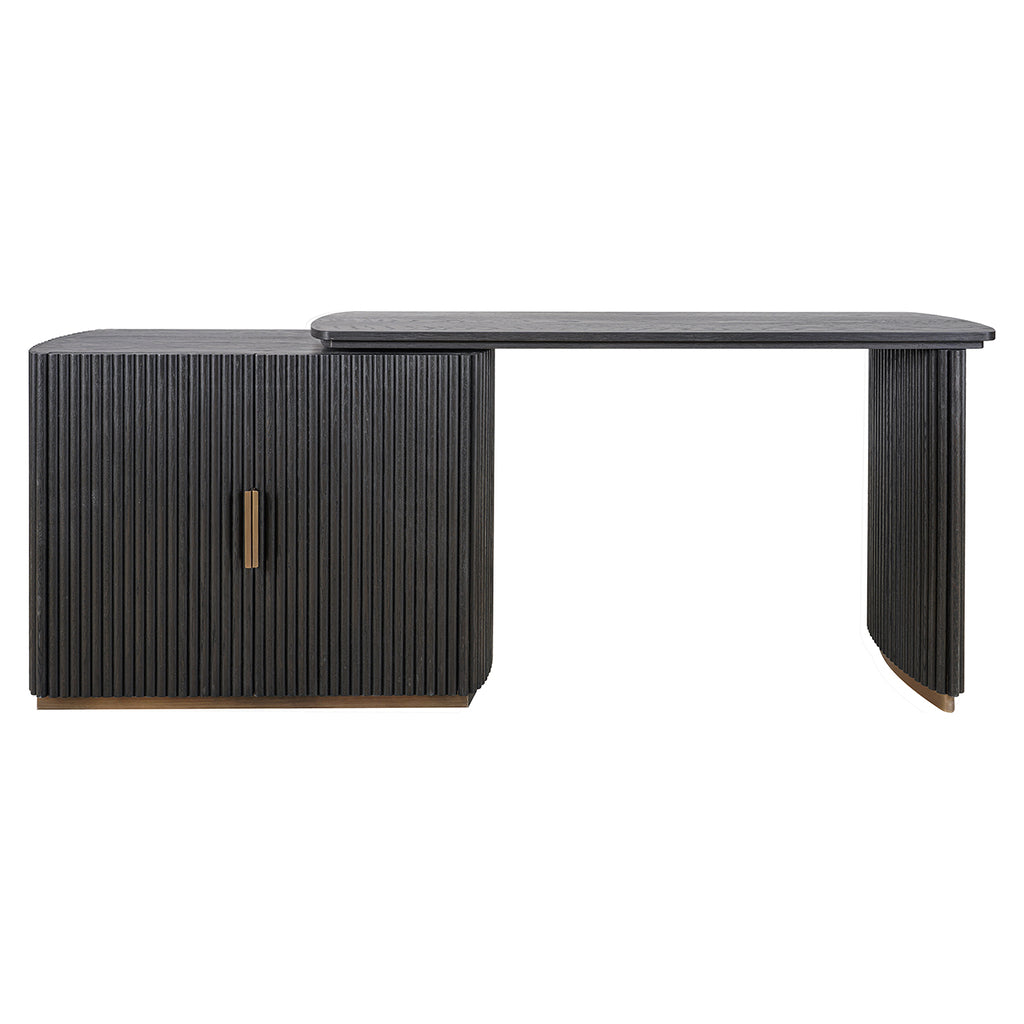 Cambon 2-door desk (Dark coffee)