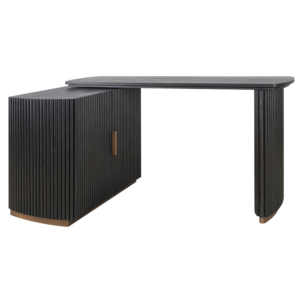 Cambon 2-door desk (Dark coffee)