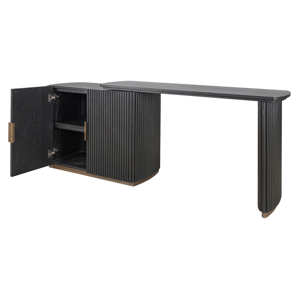 Cambon 2-door desk (Dark coffee)