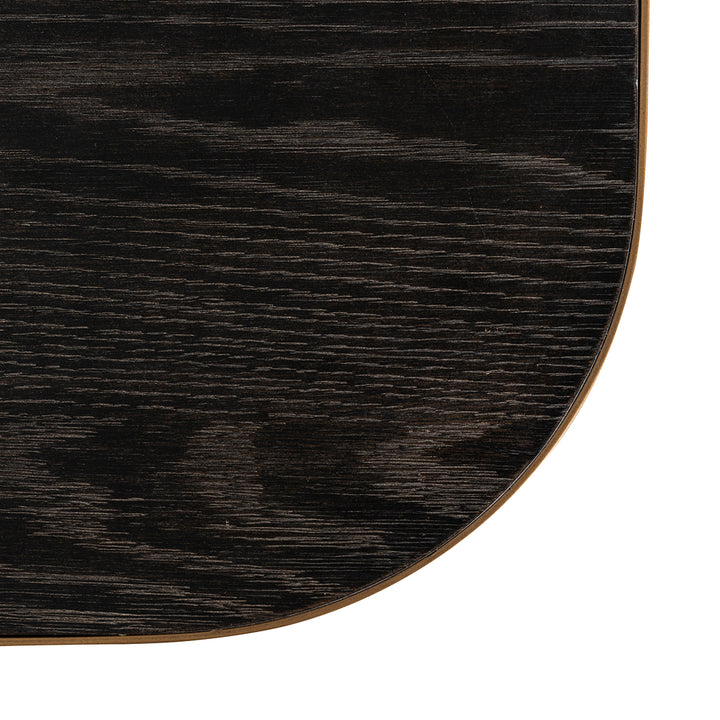 Classio-Schreibtisch mit 2 Schubladen (gebürstetes Gold)