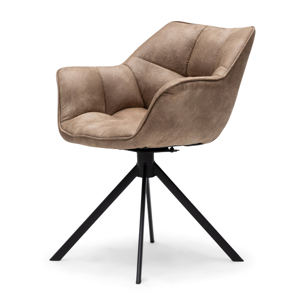 Rivièra Maison Carnaby Swivel Dining Fauteuil,Pellini Camel