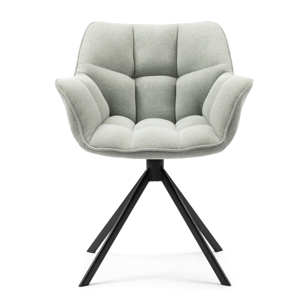 Rivièra Maison Draaibare Eetkamerstoel Carnaby Soft Green Belgium Weave