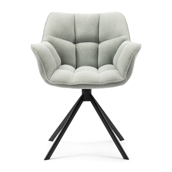 Rivièra Maison Draaibare Eetkamerstoel Carnaby Soft Green Belgium Weave