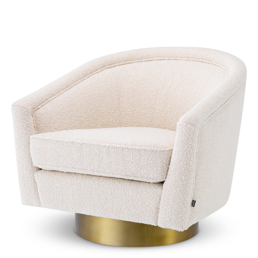 Eichholtz Draaifauteuil Catene Bouclé Cream