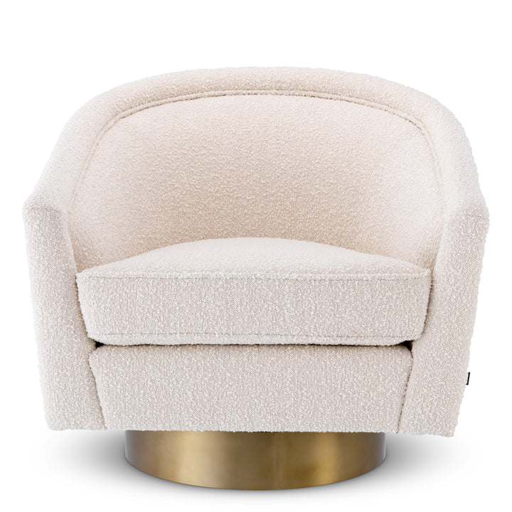 Eichholtz Draaifauteuil Catene Bouclé Cream