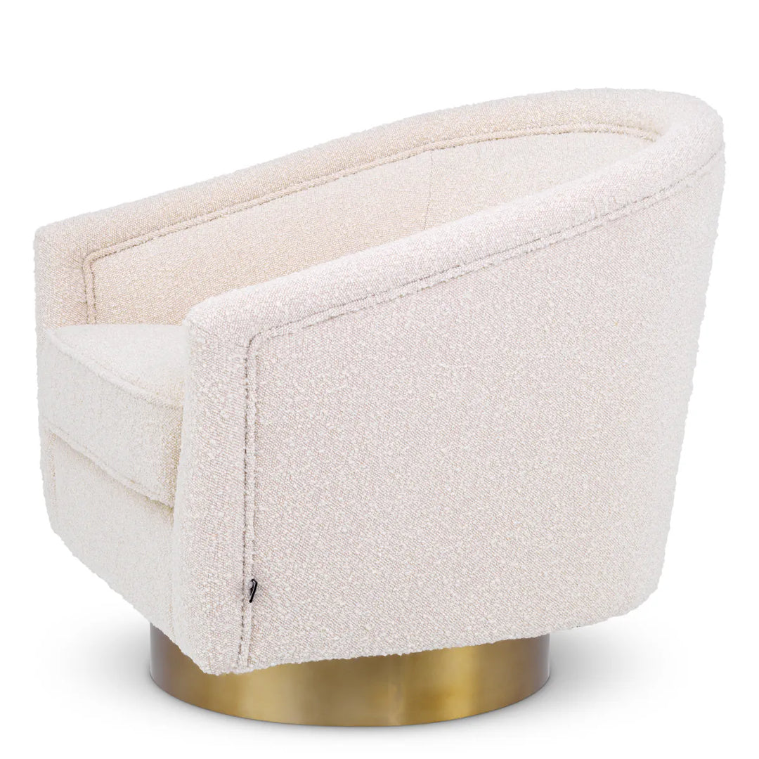 Eichholtz Draaifauteuil Catene Bouclé Cream