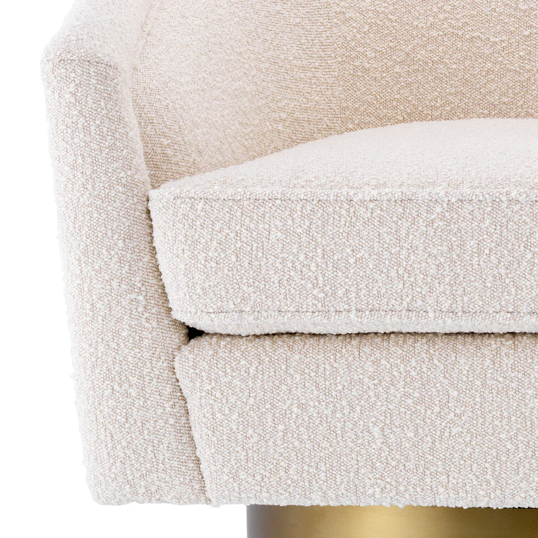 Eichholtz Draaifauteuil Catene Bouclé Cream