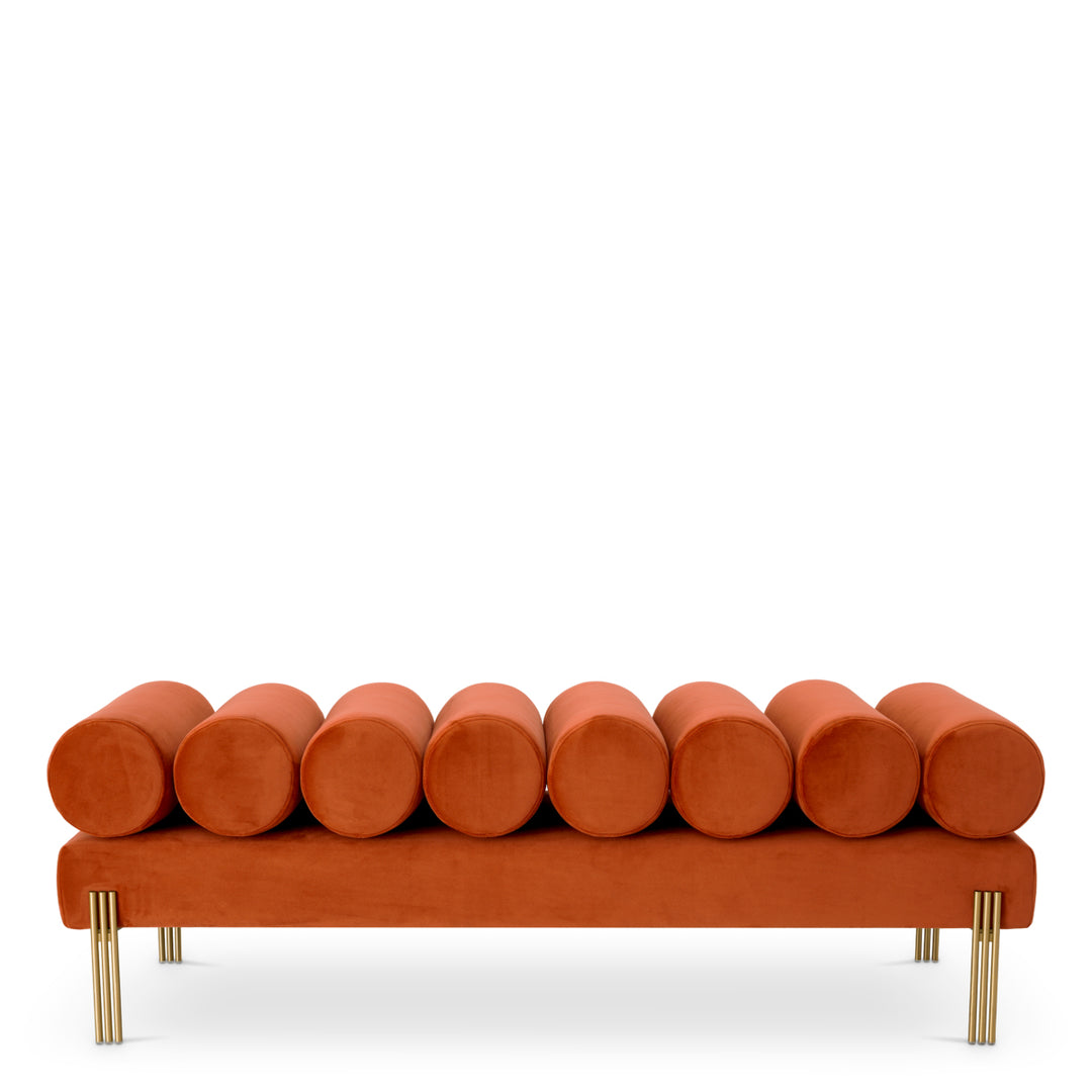 Eichholtz Bankje Oxley Savona Orange Velvet