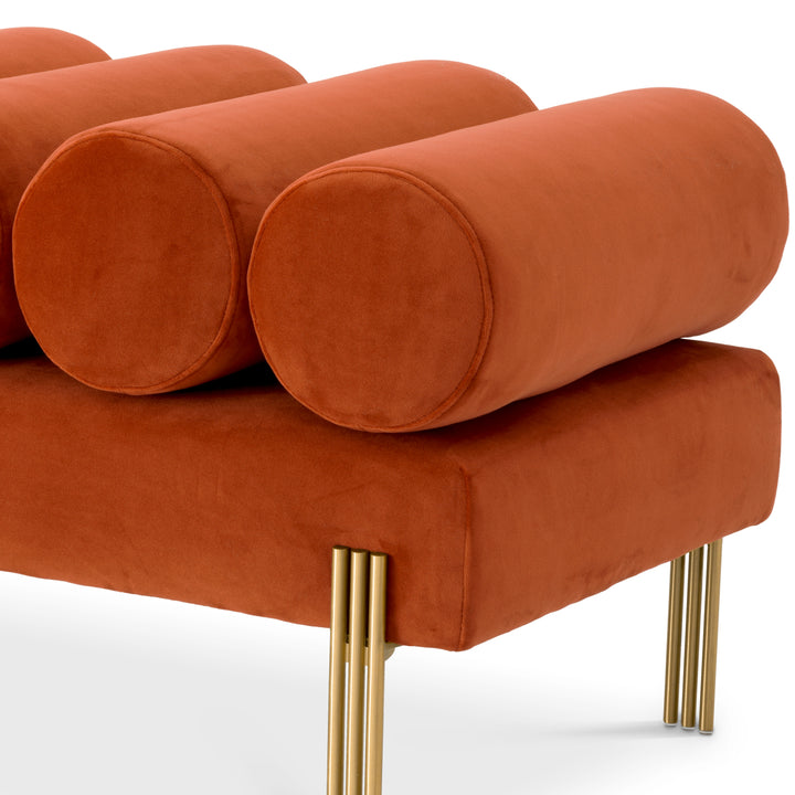 Eichholtz Bankje Oxley Savona Orange Velvet