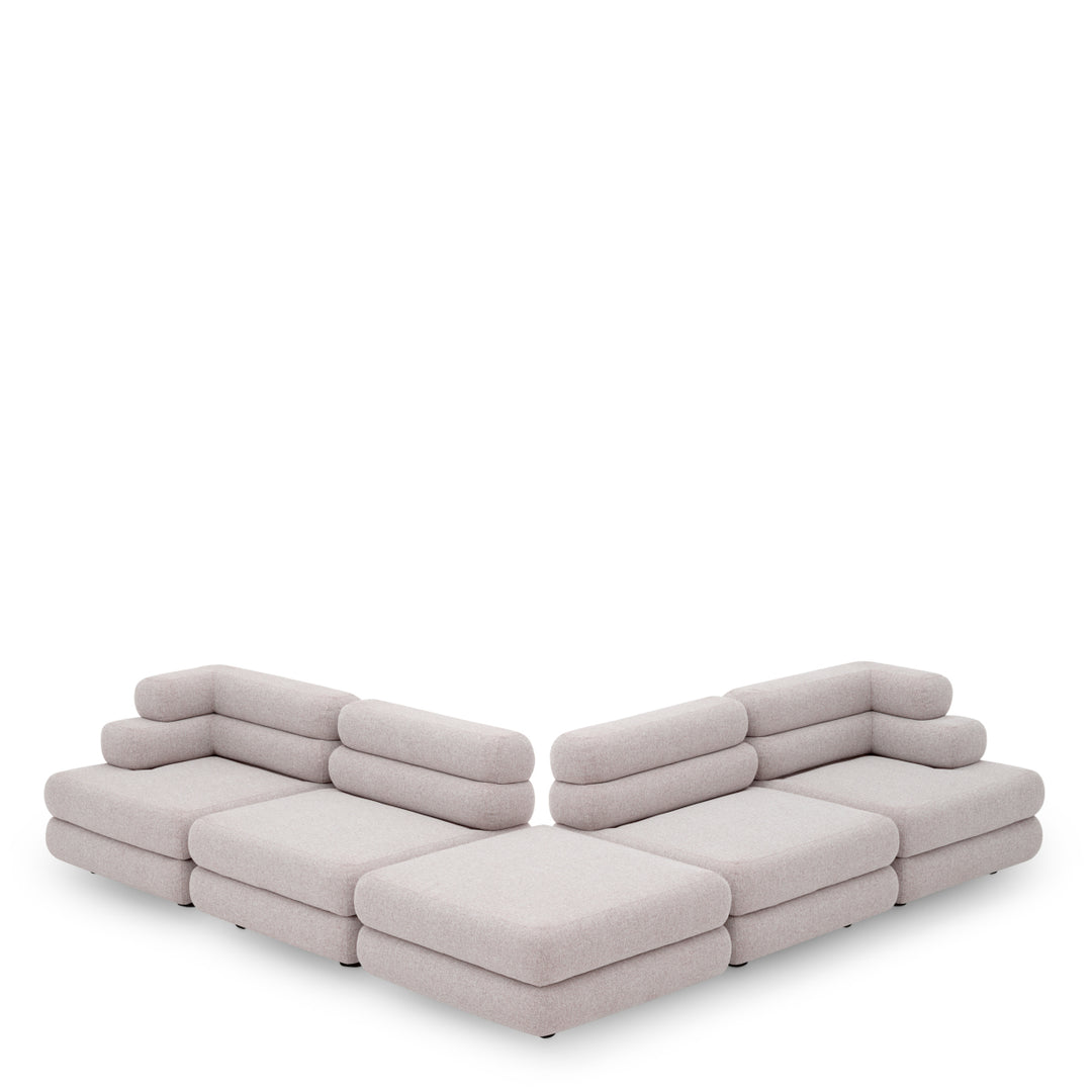 Eichholtz Outdoor Modulaire Bank Malaga rechts Mauritius Light Grey