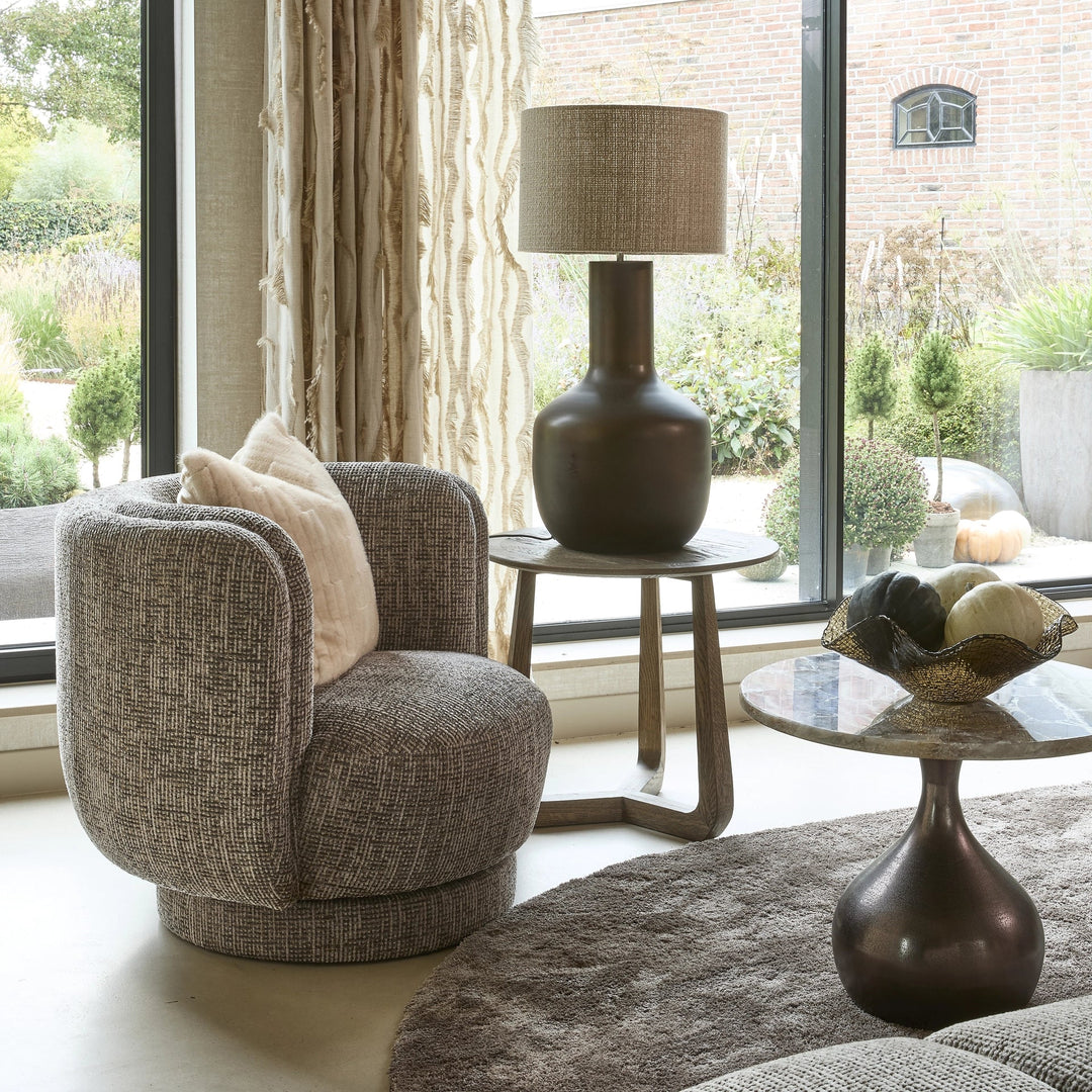 Rivièra Maison Draaifauteuil Rozzano Taupe