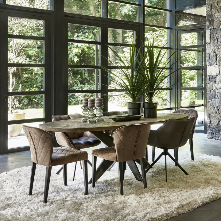 Rivièra Maison Draaistoel Carnaby Bruin