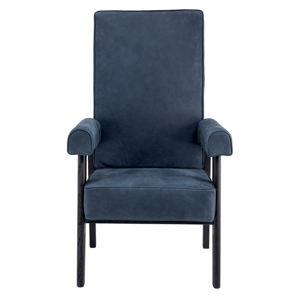 Eichholtz Fauteuil Milo Hoog Blue Nubuck
