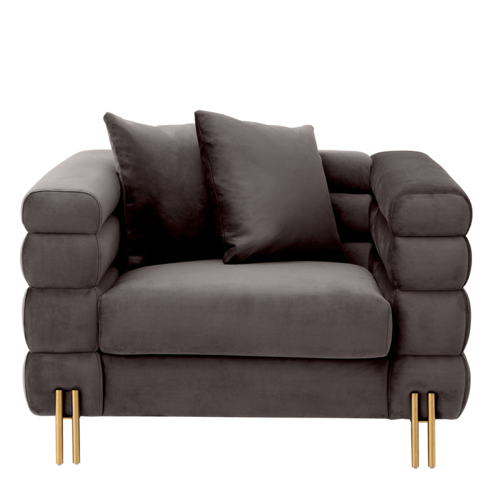 Eichholtz Armchair York - Savona Gray Velvet