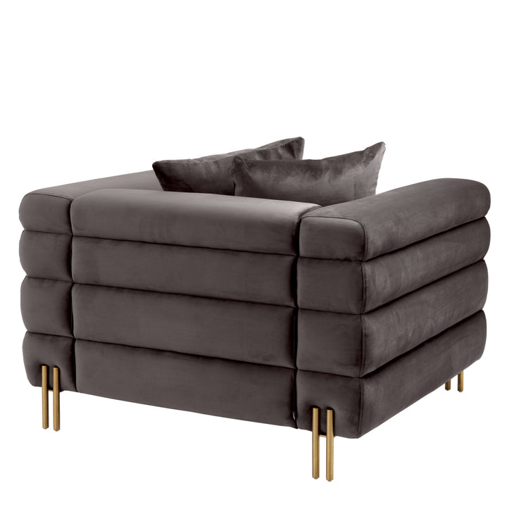 Eichholtz Armchair York - Savona Gray Velvet