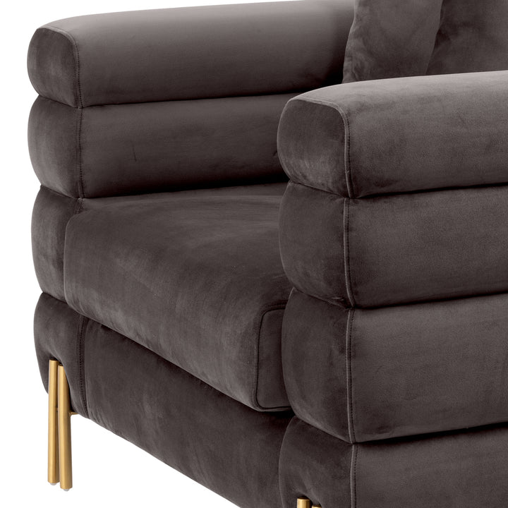 Eichholtz Armchair York - Savona Gray Velvet