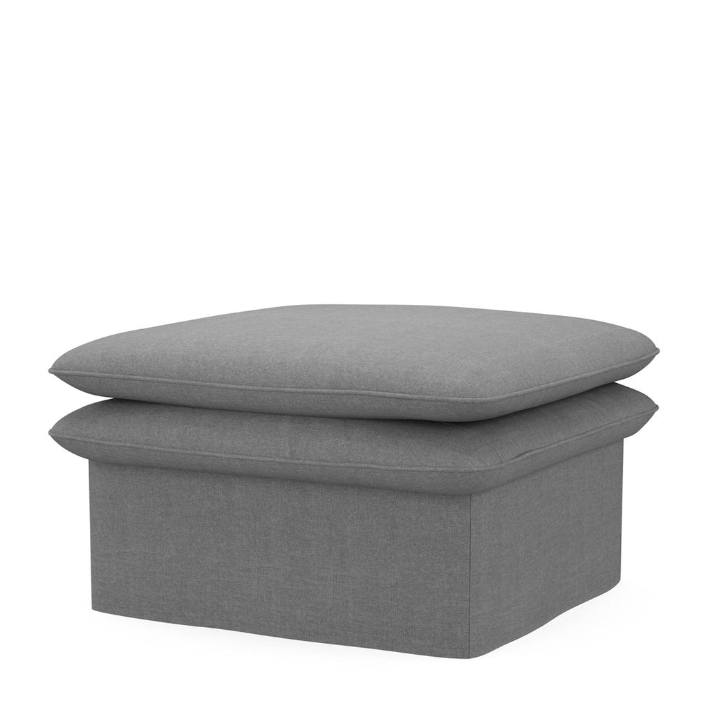 Rivièra Maison Continental Footstool Cotton Grey