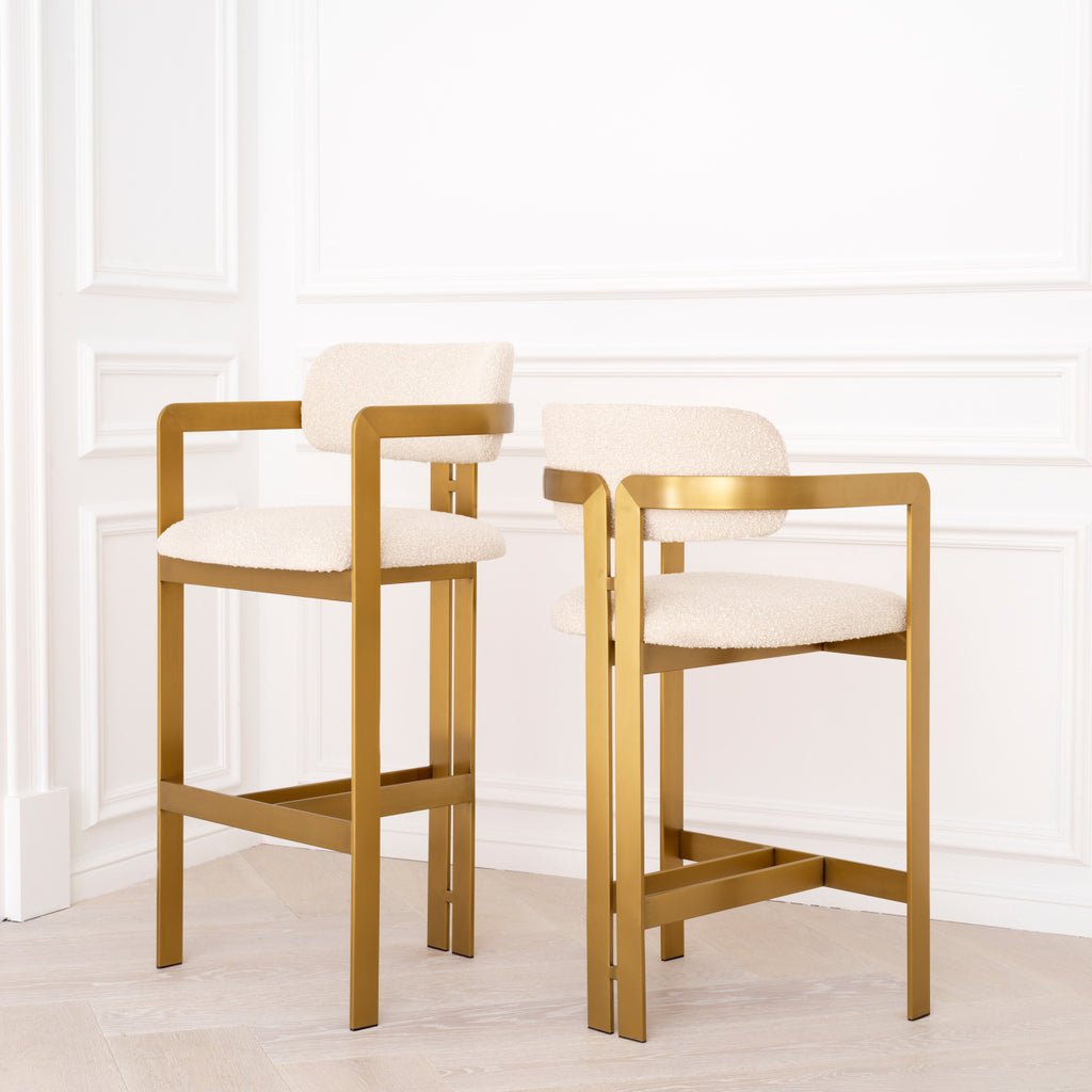 Eichholtz Counterstoel Donato Bouclé Wit