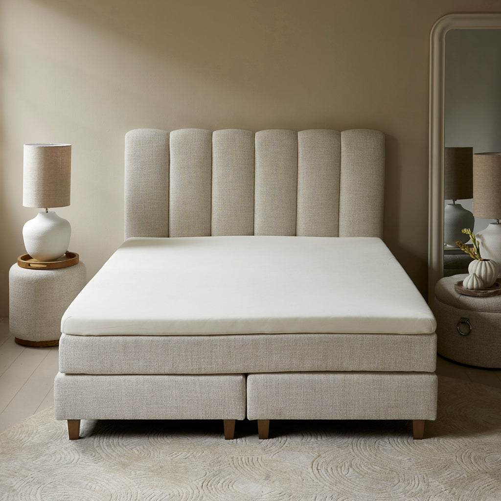 Rivièra Maison Dazzle Boxspr Bed 200x180 AntWhite