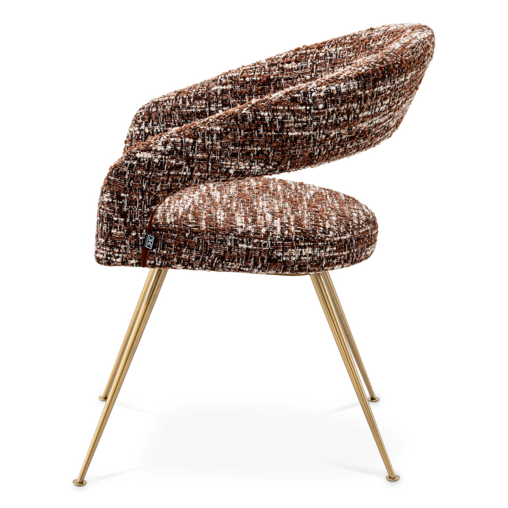 Eichholtz Esszimmerstuhl Bravo - Bouclé Sonata Red