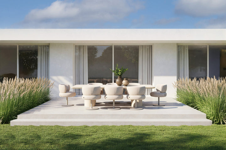Outdoor eetkamerstoel Mason beige alpine swivel