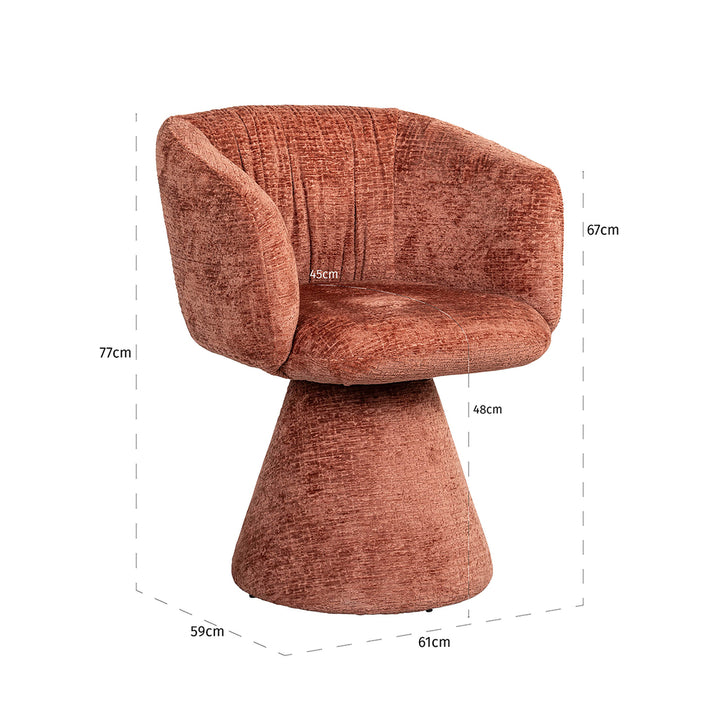 Swivel chair Madeline blush fusion (Fusion 92 Blush)