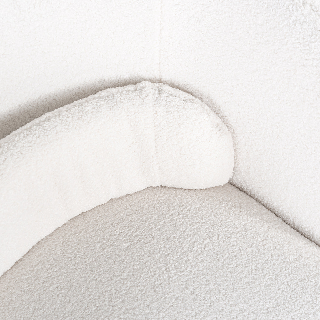 Drehsessel Senna weißes Fell (Himalaya 900 weißes Fell)