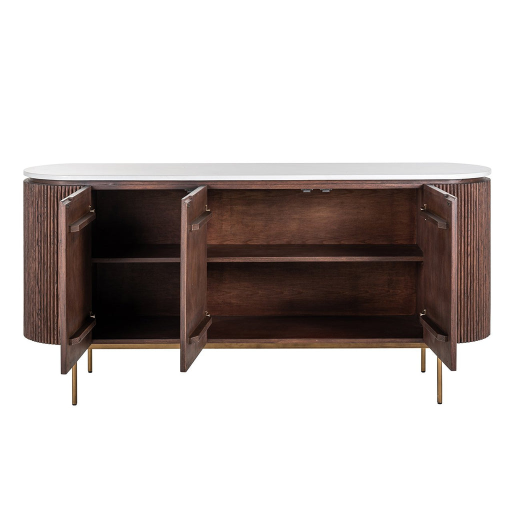 Barkley 3-door sideboard (Brushed Gold)