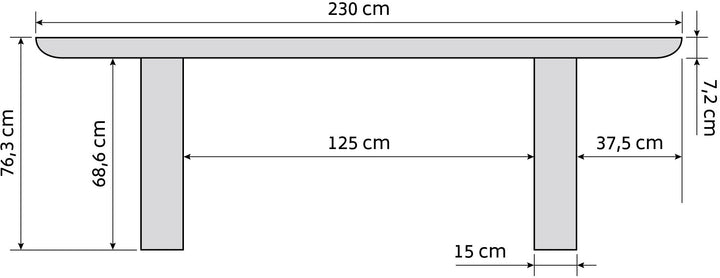 Durban Esstisch 230 cm 