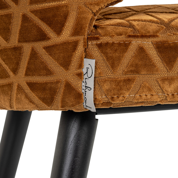 Dining room chair Indigo gold triangle (Triangle 2013 old gold)