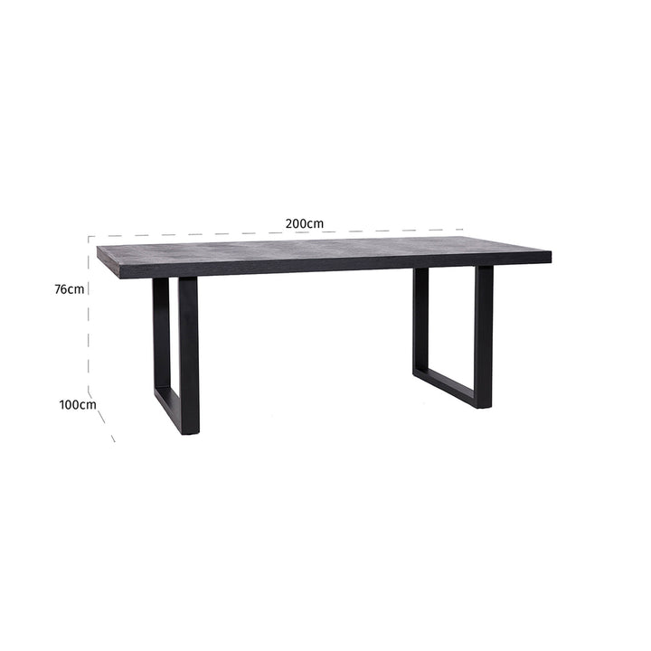 Dining table Blax 200 (Black)