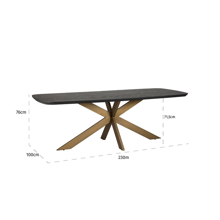 Dining table Cambon 230 Danish oval (Dark coffee)