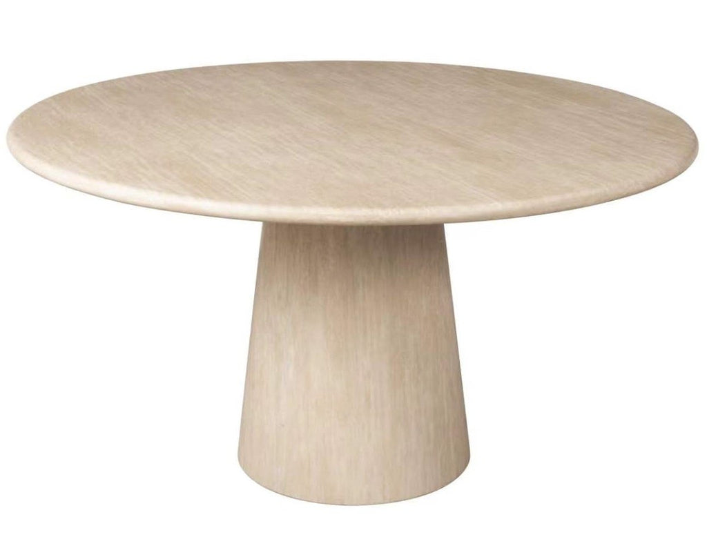 Richmond Interiors Dining Table Fictus 140Ø Travertine Beige