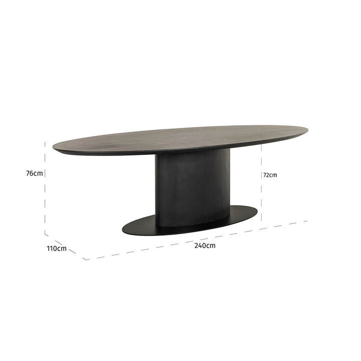 Richmond Interiors Dining table Gordon 240 cm Dark Coffee