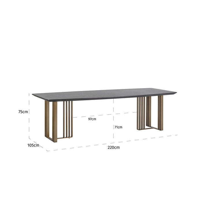 Richmond Interiors Dining table Maverick 220 cm (Charcoal)