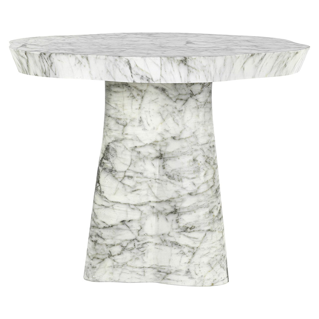 Richmond Dining Table Rockyard 100Ø Faux Marble (White)