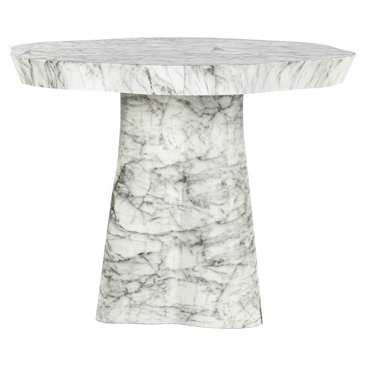 Richmond Dining Table Rockyard 100Ø Faux Marble (White)