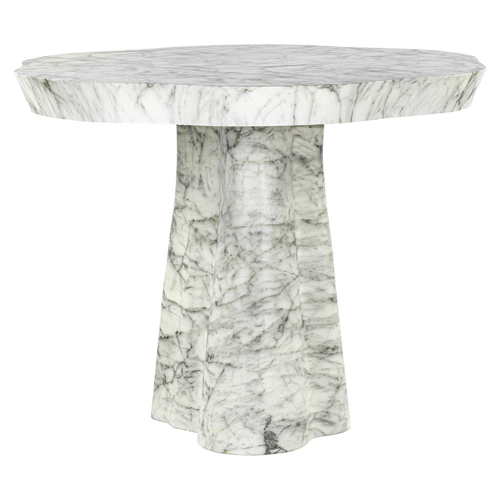 Richmond Dining Table Rockyard 100Ø Faux Marble (White)