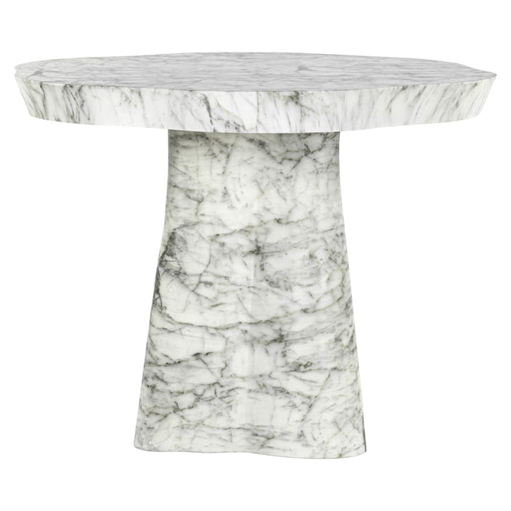 Richmond Dining Table Rockyard 140Ø Faux Marble (White)