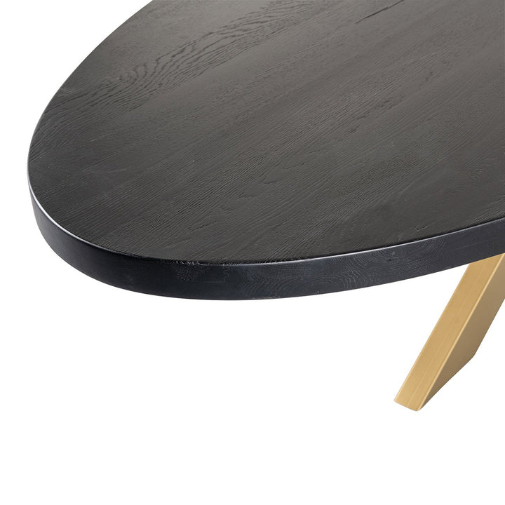 Dining table Watson black 235 incl. spider leg gold (Black)