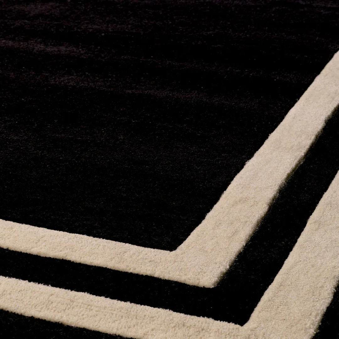 Eichholtz Vloerkleed Celeste Zwart en Off-White 200 x 300 cm