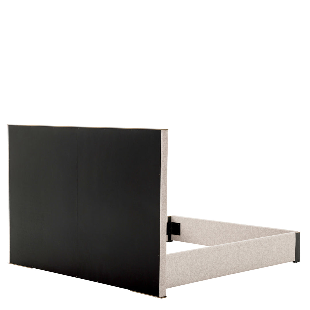 Eichholtz Bedframe Elisio Loki Natural Brushed Brass Charcoal Grey 180 x 210 cm