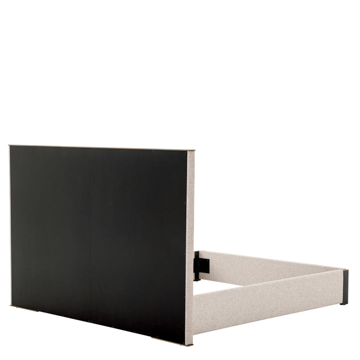 Eichholtz Bedframe Elisio Loki Natural Brushed Brass Charcoal Grey 180 x 210 cm