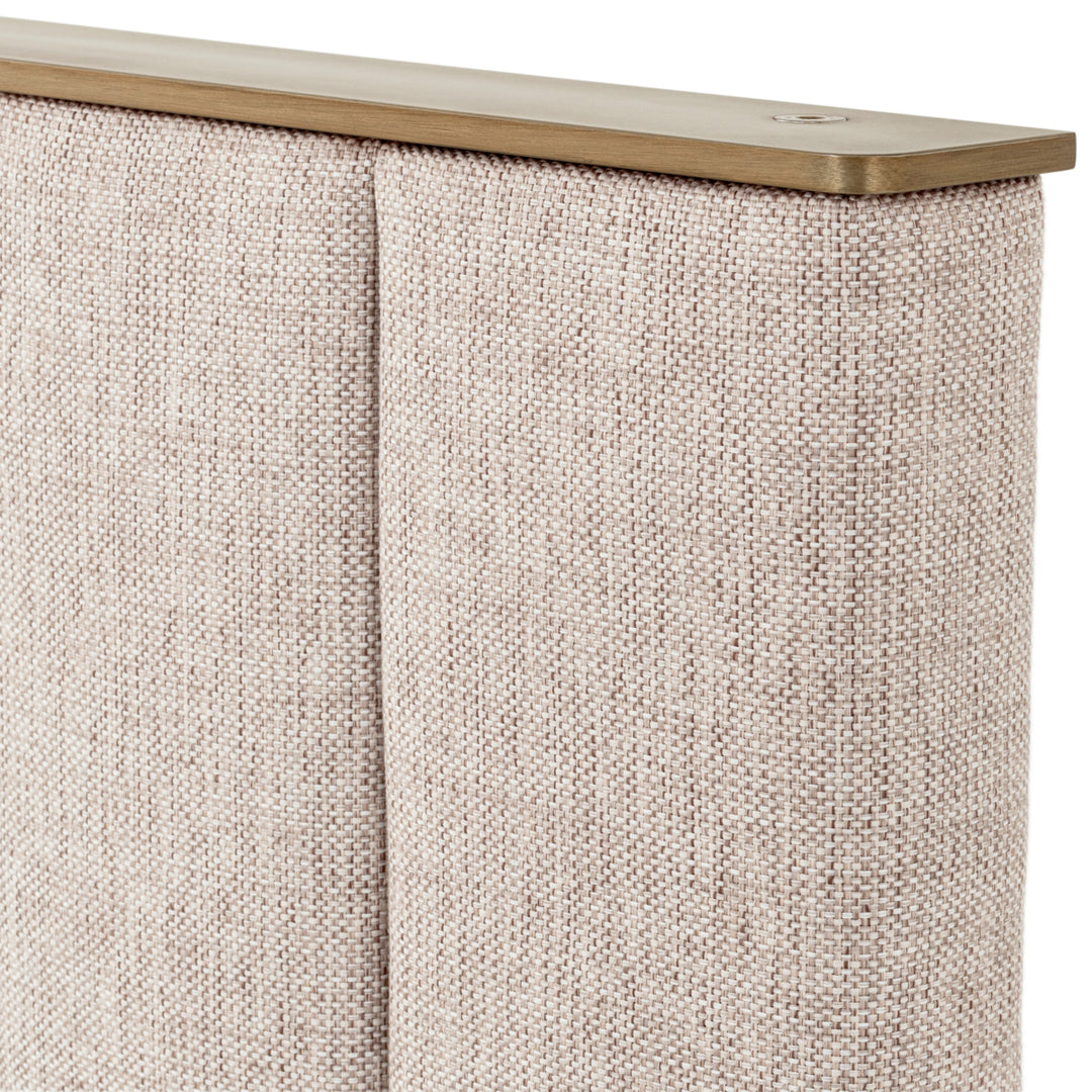 Eichholtz Bedframe Elisio Loki Natural Brushed Brass Charcoal Grey 180 x 210 cm