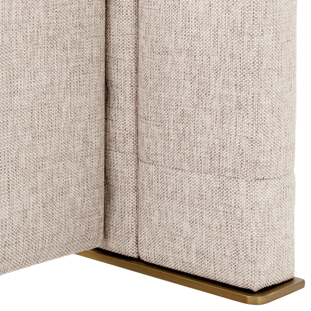 Eichholtz Bedframe Elisio Loki Natural Brushed Brass Charcoal Grey 180 x 210 cm