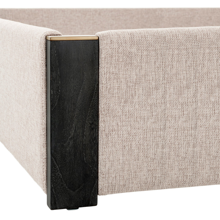 Eichholtz Bedframe Elisio Loki Natural Brushed Brass Charcoal Grey 180 x 210 cm